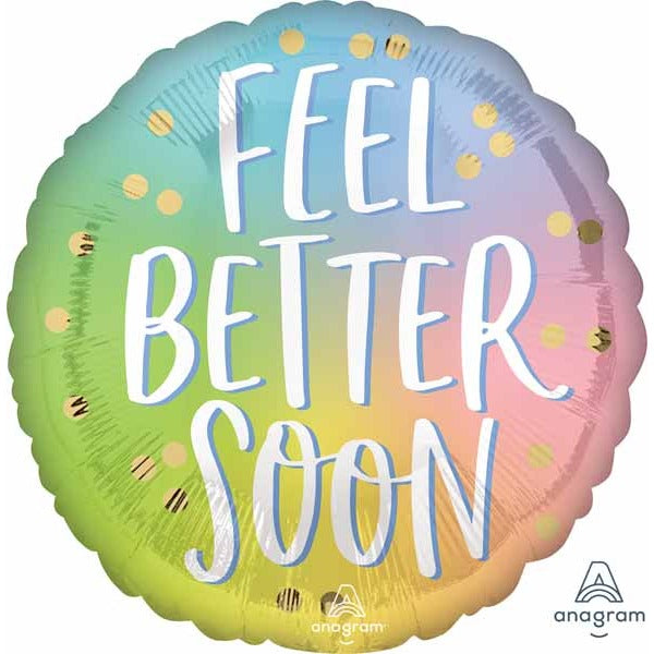 Feel Better Ombre 18" Round Foil Balloon