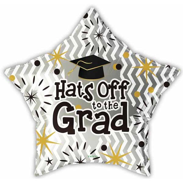 Hats Off to the Grad 18" Star Foil Balloon