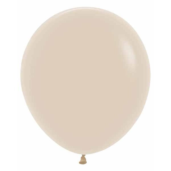 Sempertex White Sand 18" Latex Balloons, 25 Count
