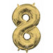 16" White Gold Number 8 Balloon