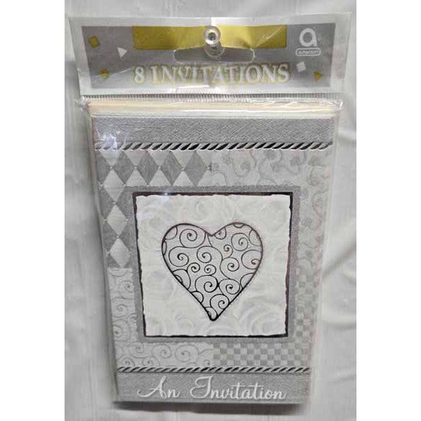 Platinum Wedding Invitations, 8 Pack