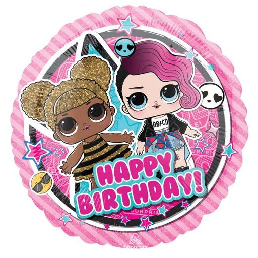 L.O.L. Surprise! Happy Birthday 18-Inch Round Foil Balloon