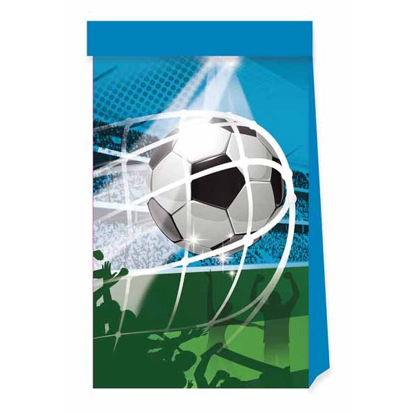 Soccer Fans Paper Party Bags, 4 Pack