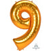 54-Inch Gold Number 9 Balloon
