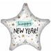 Noon Year New Year Star Foil Balloon, 18 Inch