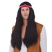 Black Hippie Wig with Detachable Headband