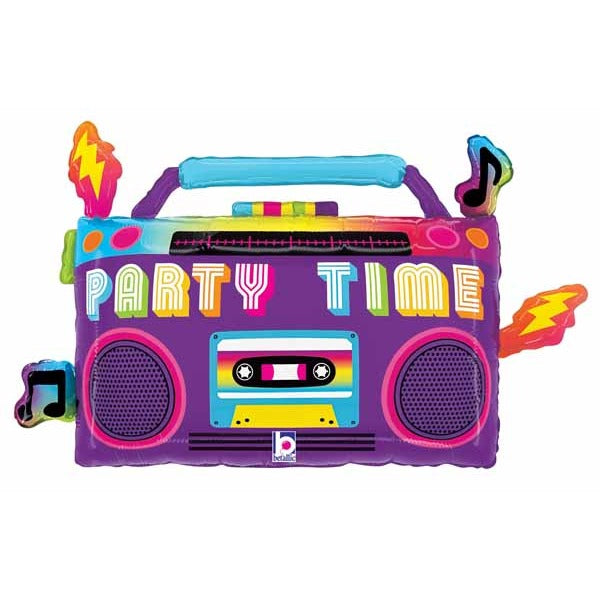 Party Time Boom Box 28-Inch Foil Balloon