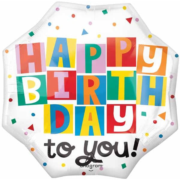 Celebrate the Day Happy Birthday 22" Foil Balloon