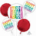 Rainbow Wishes Birthday Foil Balloon Bouquet