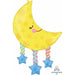 Moon and Stars 38-Inch Foil Balloon