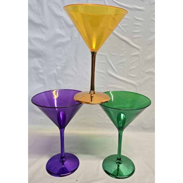 Mardi Gras Martini Glass, 5 oz