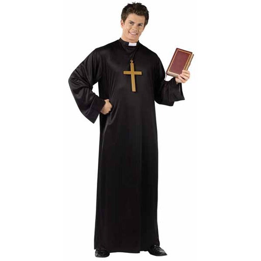 Men's Priest Costume with Collar, One Size