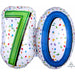 Rainbow 70th Birthday Shaped Foil Balloon, 24 Inch