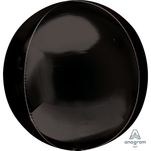 Jumbo Black Orbz Foil Balloon, 21 Inch