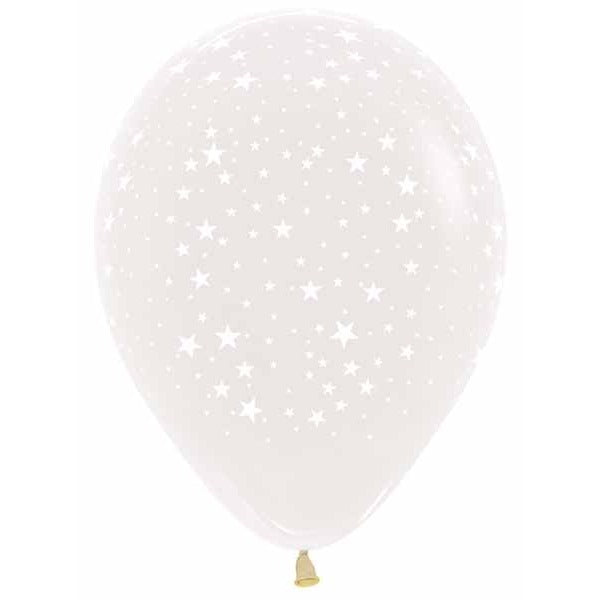 Sempertex 11 Inch Clear Stars Latex Balloons, 50 Count