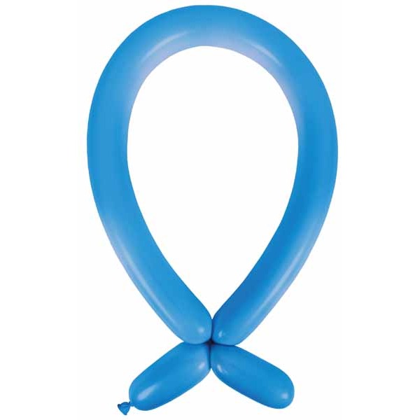 Anagram 260 Bright Royal Blue Modelling Balloons, 100 Count