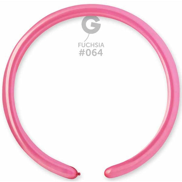 Gemar 260 Metallic Fuchsia #064 Twisting Balloons, 50 Count