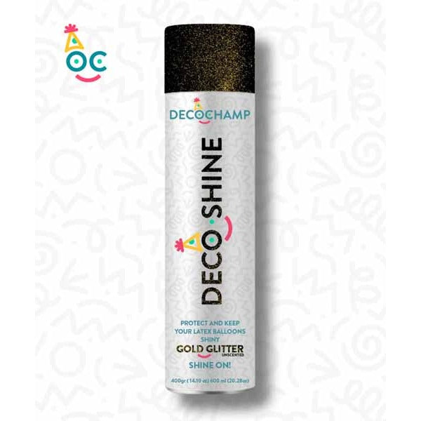 Decochamp DecoShine Gold Glitter Balloon Shine Spray, 600ml