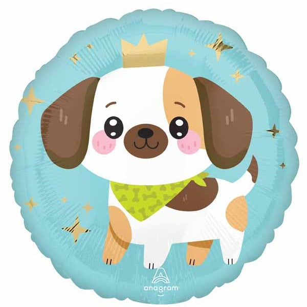 Kawaii Puppy 18-Inch Round Foil Balloon