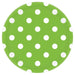 Kiwi Green Dots 7-Inch Round Paper Plates, 8 Count