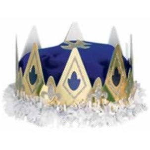 Blue Velour Royal Queen's Crown