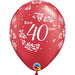 Bon 40e Anniversaire Damask 11" Latex Balloons, 50 Count