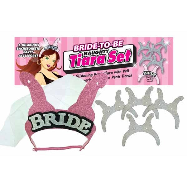 Naughty Bride-to-Be Tiara Set, 5 Pieces