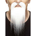 MOUSTACHE & BEARD WHITE 10X22CM