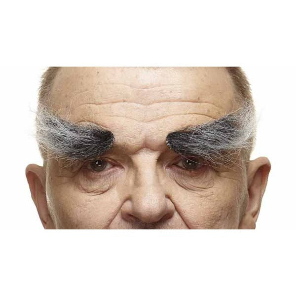 Black and Grey Synthetic Costume Eyebrows