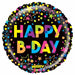 Mighty Colorful Birthday 21-Inch Round Foil Balloon