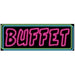 Neon Buffet Sign, 8 x 22 Inches
