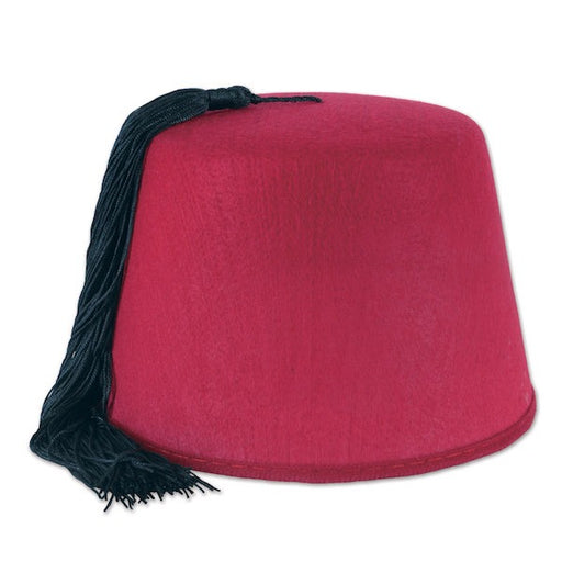Red Felt Fez Hat