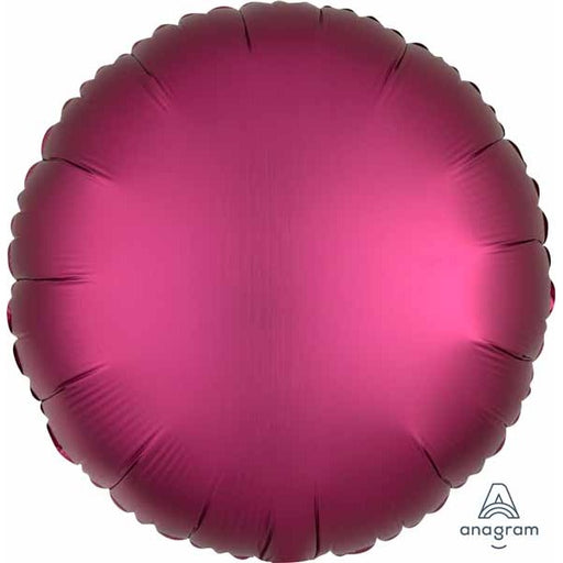 Pomegranate Satin Luxe Round Foil Balloon, 18 Inch