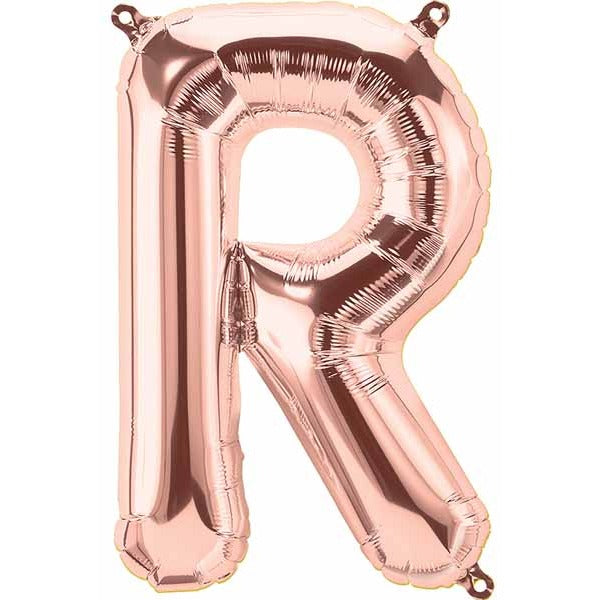 16-Inch Rose Gold Letter R Balloon