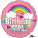 Birthday Girl Rainbow Fun 18" Round Foil Balloon
