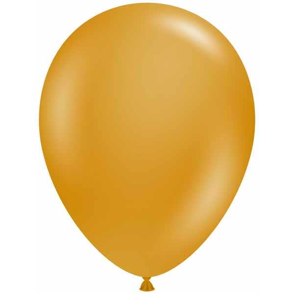 Tuftex 11-Inch Metallic Gold Latex Balloons, 12 Count