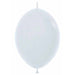 Sempertex White 6-Inch Link-O-Loon Latex Balloons, 50 Pack