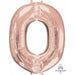 16 Inch Rose Gold Letter O Balloon