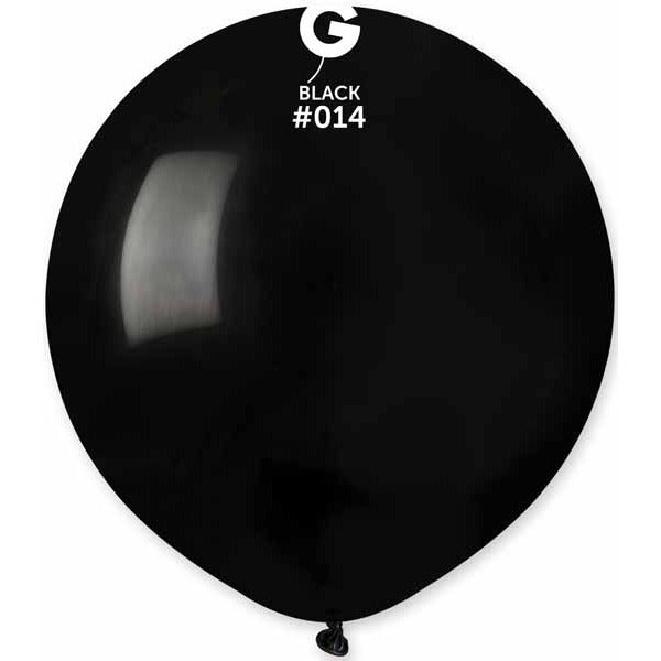 Gemar 19-Inch Black Latex Balloons, 25 Count