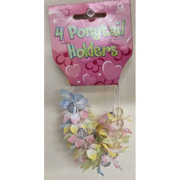 Hula Girl Ponytail Holders, 4 Pack