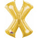 34-Inch Gold Letter X Foil Balloon