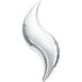 Silver Curve 42-Inch Supershape Foil Balloon