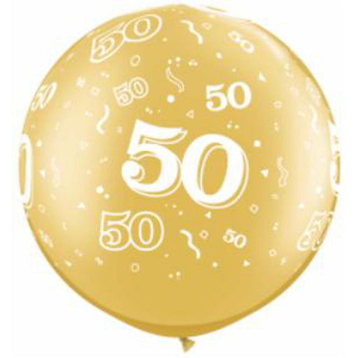 "30" Gold Round Balloons - Set Of 2"