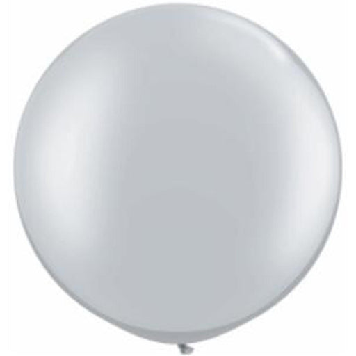30" Silver Latex Balloons - Pack Of 2