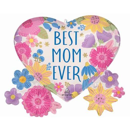 Best Mom Botanical 29-Inch Foil Balloon