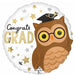 Congrats Grad Owl 18-Inch Round Foil Balloon