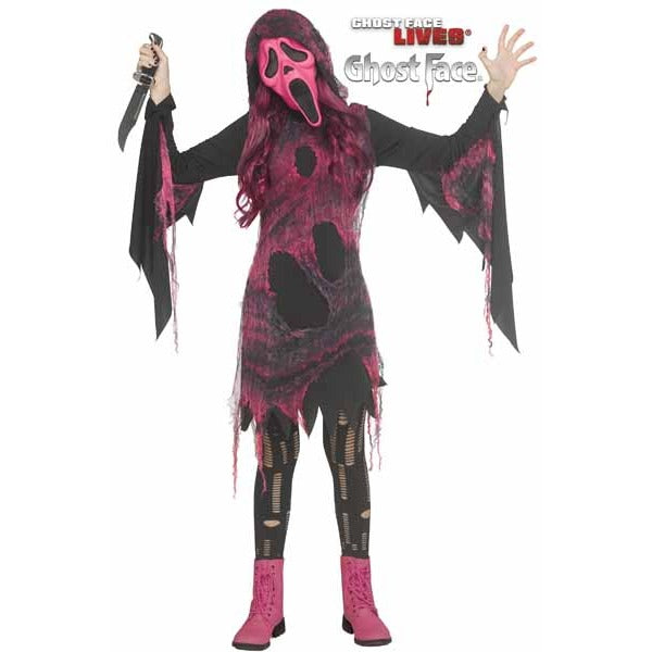 Pink Gauze Ghostface Child Costume, Size 8/10