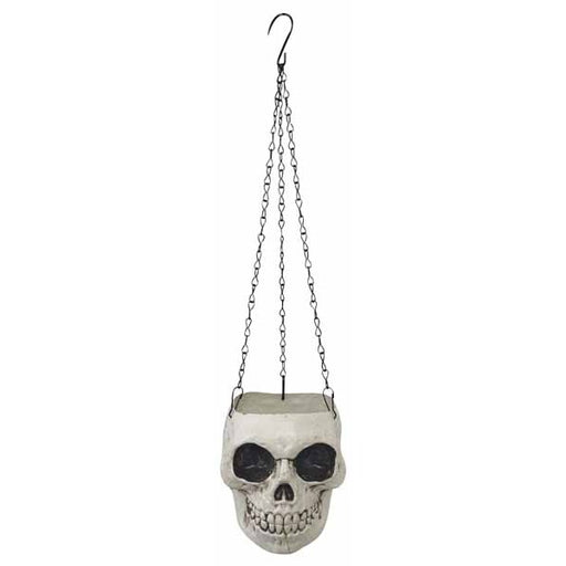 21-Inch Skull Flower Pot Halloween Decoration