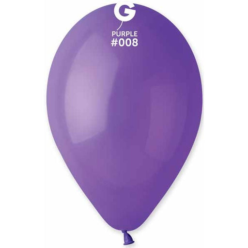 Gemar 12 Inch Purple #008 Latex Balloons, 50 Pack