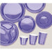 New Purple 10-Inch Divided Plastic Plates, 20 Count